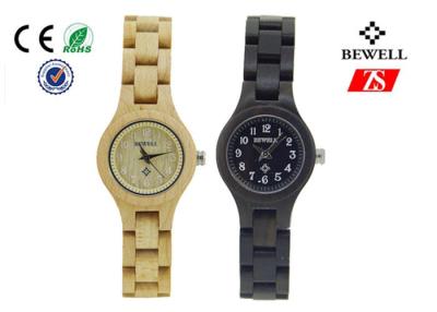 China Bewell Waterproof Ladies Wooden Watch With Japan Miyota Movement for sale