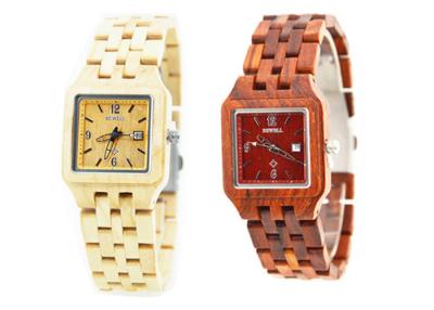 China Unique Ladies Wooden Watch , Cool Wrist Watches Spring Buckle for sale