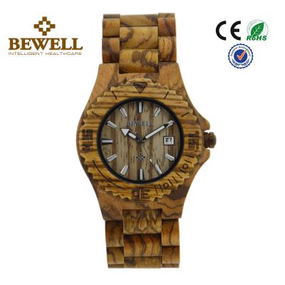 China Zebra Quartz Wood Watch / wood face watches for men , Custom Logo for sale