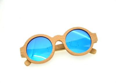 China Handmade Wood Frame Sunglasses For Beach , Custom Bamboo Sunglasses for sale