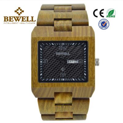 China 100% Natural Bamboo Wood Watch , Eco Friendly Wooden Mens Watch With Green Case for sale