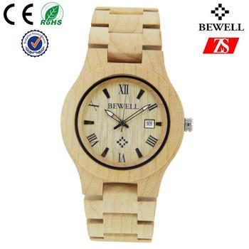 China Hign End Men Wooden Strap Watch Waterproof With Japan Battery , OEM ODM Service for sale