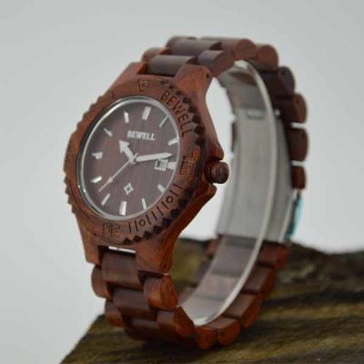 China Eco Friendly Wooden Style Watches With 240MM Length Band , 3-10 ATM Water Resistant for sale