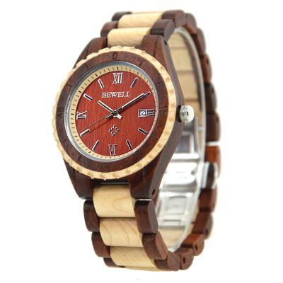 China 44 Mm Red Dial Ladies Wooden Watch , Custom Wood Watches Present for sale