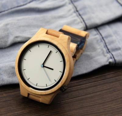 China Popular Handmade Wooden Wrist Watch with Japanese Movement , custom your own logo for sale