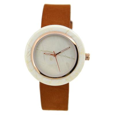 China Men ' S Japan Movt Quartz Marble Wrist Watches Wooden Back Leather Strap for sale