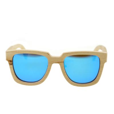 China 100% UV mirror women polarized sunglasses with logo ,  wood wayfarer sunglasses for sale