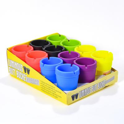 China WOWO TECH Car Plastic Bright Butt Bucket Portable Ashtray Cheap ABS Material for sale