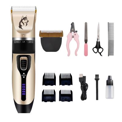 China Viable Wholesale Pet Cat Dog Electric Push Scissors Barber Shaver Set For Home for sale