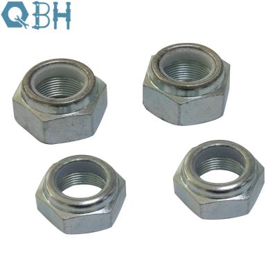 China Hexagon Head Thin Nylon Lock Nuts Fine Thread Of Hot Forging DIN985 for sale