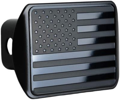 China FOR FORD JEEP TOYOYA chevy. USA USA American Stainless Steel Flag Metal Emblem on Metal Trailer Hitch Cover (fits 2