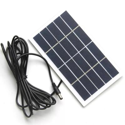 China Superlieur Solar Power System Battery Charger 6W 5V Mini Cell Polycrystalline With 3M Cable Small Power 3.6V Led Solar Panel for sale