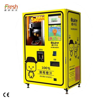 China Hotels Semi-automation Intelligent Fresh Orange Juice Vending Machine With Bill Acceptor for sale