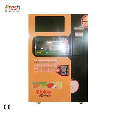 China Zinc Alloy Black Metal Tourist Attractions Orange Juice Vending Machine for sale