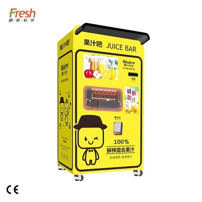 China Snack Factory Self Service 220v 50HZ Intelligent Orange Juice Vending Machine With Automatic Cleaning System for sale