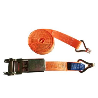 China Durable, Retractable And Retractable Tie Down Strap 2 Inch 500kg Cargo Lashing Ratchet Tie Down Strap for sale