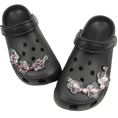 China Eco-froendly Shoe Buckle Chain Garden Shoes Removable Toe Chain Accessory Shoe Flower Lace Decoration Buckle for sale