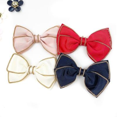 China New Eco-froendly bow ladies bow decorative shoes accessories upper satin ribbon accessories lace up decoration for sale