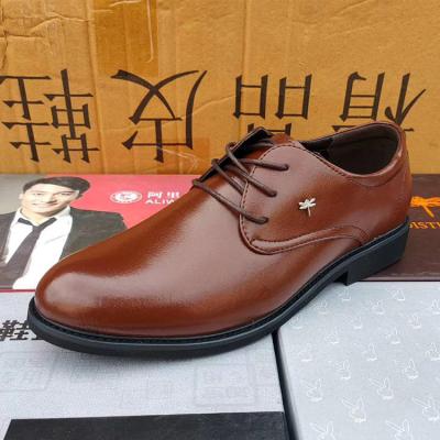 China Brand New Cheap Waterproof Wholesale Stock Bulk Cargo Men Male Scare Genuine Leather Elegant Shoes Office Career Wedding Formal Shoes for sale