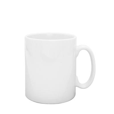 China Viable White Ceramic Mug 10oz White Dye Sublimation Empty Mugs With Coating 10 Ounce Durham Mug for sale