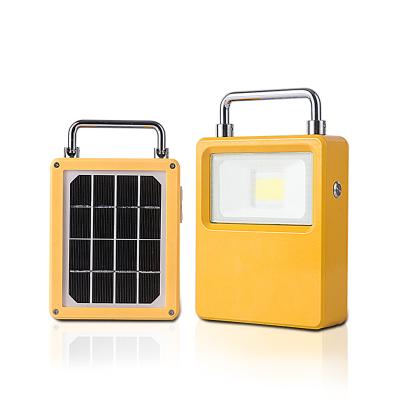 China 10W LED Flood Camping Light Portable Aluminum Solar USB Inlet Rechargeable Outlet Charging 5V 2A Interface Led Lamp for sale