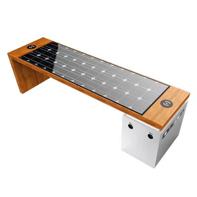 China Modern Solar Powered Benches Outdoor Park Garden Street Furniture Bench for sale