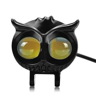 China Owl Design Dual Color Head Light Energy Saving Headlight Led Motorcycle Fog Light Auxiliary Spot Led Lights For Motorcycle for sale