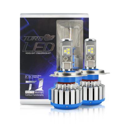 China Super Bright Automobile Lamp New Design T1 Headlight H4 40W 8000LM LED Auto Headlight Bulb New for sale