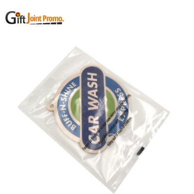 China Hanging In Cheap Car Advertising Auto Hanging Car Air Freshener With LOGO for sale