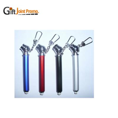 China Wholesale Portable Bicycle Aluminum Mini Tire Gauge Keychain Custom Made for sale