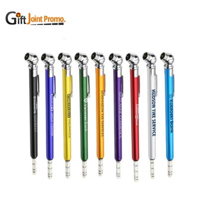 China Wholesale Aluminum Gauge Pen Printed LOGO Tire Air Pressure Guage Aluminum+Plastic China Tire Pressure Gauge for sale