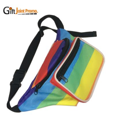 China Cheap Wholesale Custom Water Proof Rainbow Colors Fanny Pack for sale