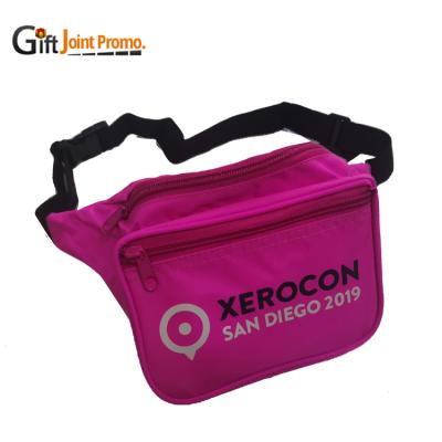 China Water Proof Sports Fanny Packs Pink Fanny Pack 3 Promotional Pocket Size Bundle for sale