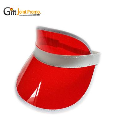 China Wholesale Custom Striped PVC Visor Printed PVC Visor Cap for sale