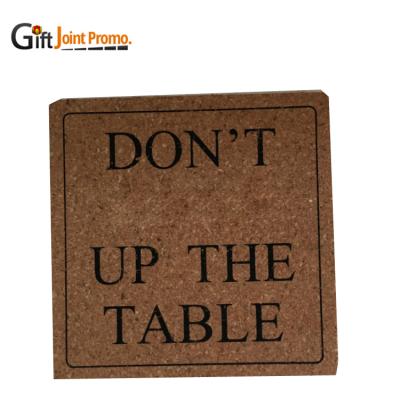 China Sustainable Cheap Natural Custom Printed Cork Coasters Sublimation Coasters With Cork for sale