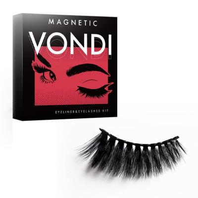 China Natural long 3 pairs pack korean individual 8D Mink Magnetic false eyelashes wholsale for sale