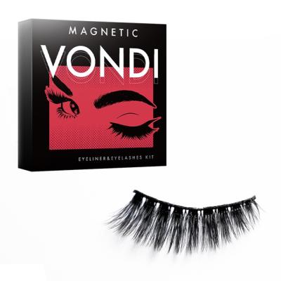 China Long 3D Eyelashes Natural False Eyelashes 10 Pairs Natural Mink Lashes Magnetic Eyelashes Built In Liquid Eyeliner And Tweezers for sale