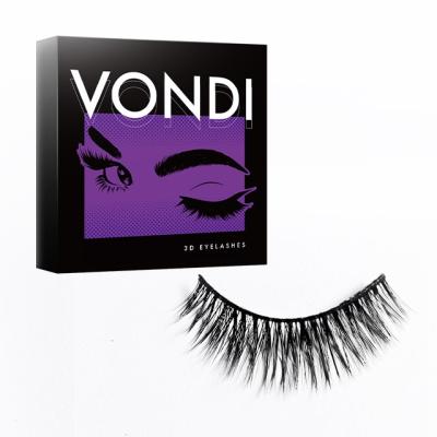 China Wholesale Price Natural Classic Long 3D Eyelashes 3 Pairs Boutique Packaging Sticky Lashes for sale