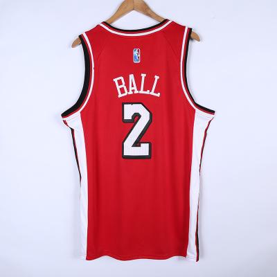 China Newcomer 75th Birthday Bulls Jersey #2 Antibacterial Ball Pitted Man Basketball Chicago Jersey for sale