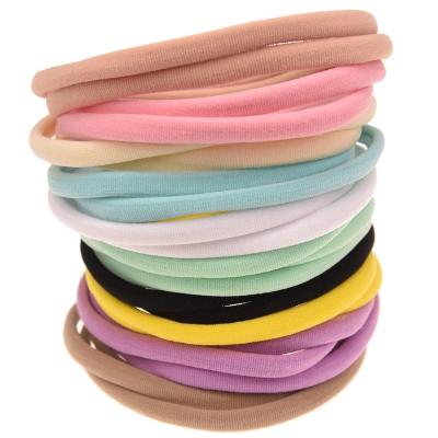 China Soft Nylon Hair Accessories Kids DIY Head Band Elastic Hair Extensions Shape Headwear Turban Baby Hairbands Headband for sale