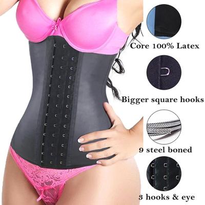 China 9-Steel-Bone Women's Underbust Latex Sports Belt Waist Trainer Corsets Antibacterial for sale