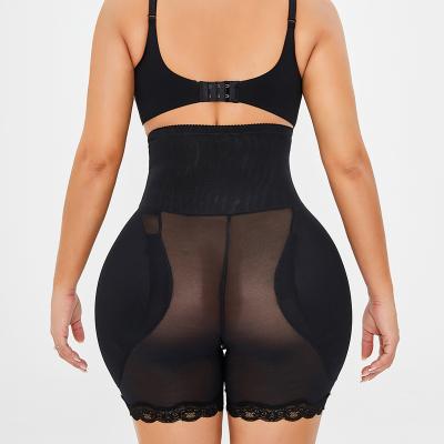 China Antibacterial Women Body Shaper Panties Butt Lifter Sexy Side Padded Panties Lace Up Fake Ass Corset Plus Size Underwear Large Hip for sale