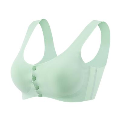 China Antibacterial Seamless Ice Silk Bra Plus Size Maternity Nursing Bras Adult Nursing Bra For Large Breast for sale