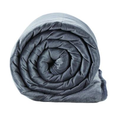 China Factory Disposable Gray Polyester Gravity Blanket Weighted Blanket 100% Wearable Blanket for sale