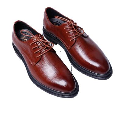 China British fashion trend business formal wear casual shoes bridegroom increased men's wedding shoes thin soft-soled for sale