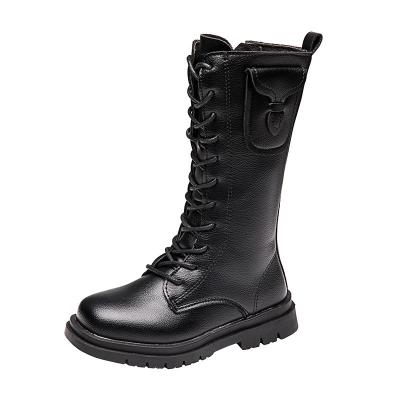 China 2021 New Design Kids Deodorization Custom Long Boots For Girls Glitter Leather Boots for sale