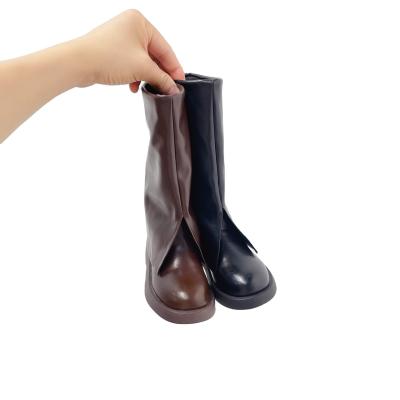 China Other Europe USA new autumn girls high boots 2021 tide new winter fashion autumn children's square main trouser legs boots for sale