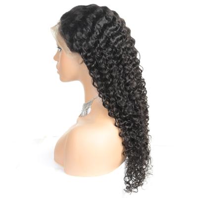 China Long Curly Wigs 4x4 Curly Hair Lace Front Wig Mink Hair Lace Closure Preplucked Closure Wig for sale