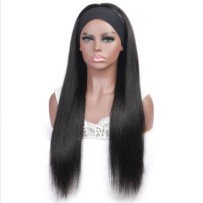 China Wholesale Brazilian Straight Hair Wig Headband Machine Made Straight Wig for sale