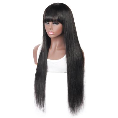 China Human Hair Wig Brazilian Straight Remy Natural Machine Made Wigs Straight for sale